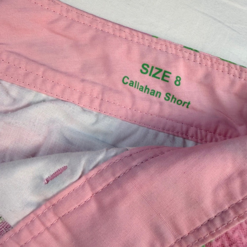 Lilly Pulitzer Callahan Short Womens 8 Pink Green Floral Tropical Summer EUC - Picture 6 of 9